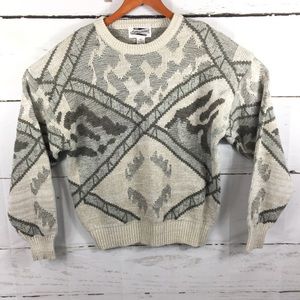 Expressions Mens XL Vintage White Sweater Ugly